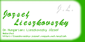 jozsef lieszkovszky business card
